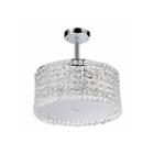 Warehouse Of Tiffany Garcia Chrome And Crystal Round 4-light Chandelier