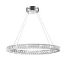 New Galaxy 14 Led Light Chrome Finish And Clear Crystal Oval Ring Dimmable Chandelier