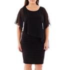 Scarlett Elbow-sleeve Cape Dress - Plus