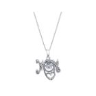 Inspired Moments Womens White Cubic Zirconia Sterling Silver Pendant Necklace