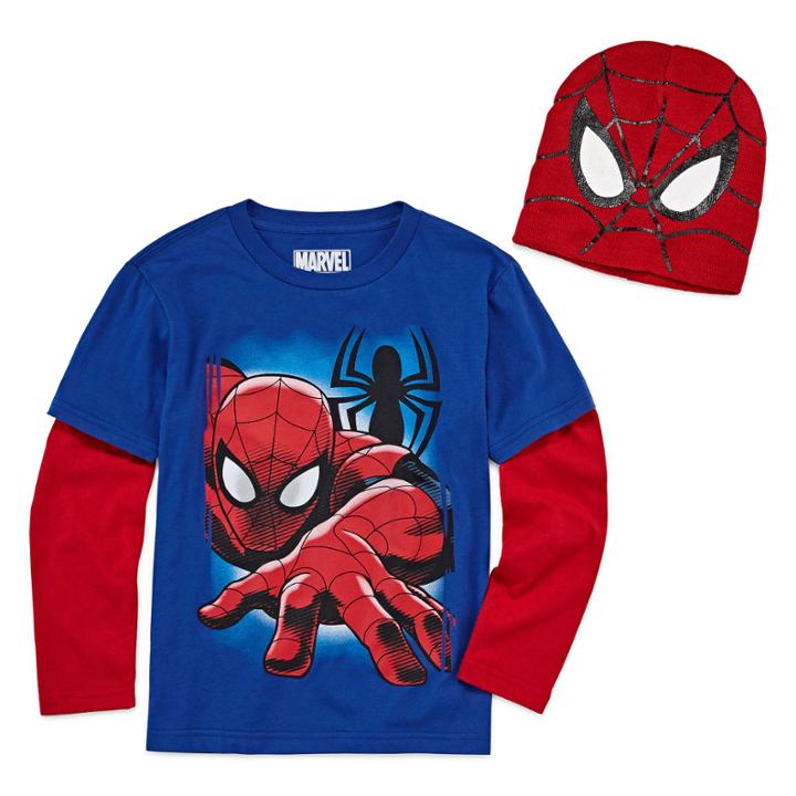 Spider-man Graphic T-shirt With Beanie - Preschool 4-7x
