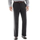 The Savile Row Company Charcoal Flat-front Suit Pants - Slim