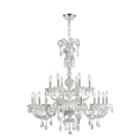 Carnivale Collection 18 Light Chrome Finish And Clear Crystal Chandelier Two 2 Tier 36 D X 39 H Large