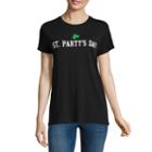 City Streets Short Sleeve St. Party's Day Graphic T-shirt- Juniors