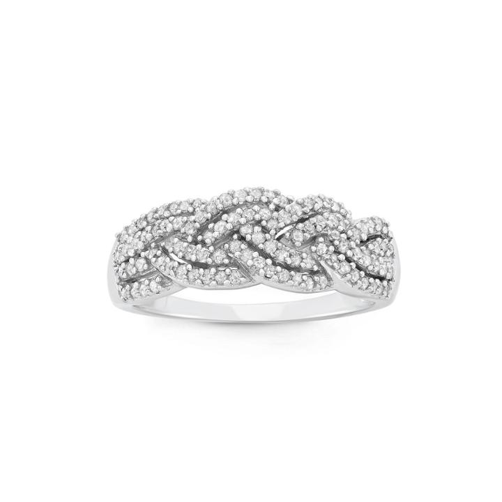 Womens 1/2 Ct. T.w. Genuine White Diamond 10k Gold Band