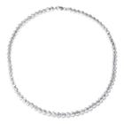 Sterling Silver Diamond-cut Bead Necklace