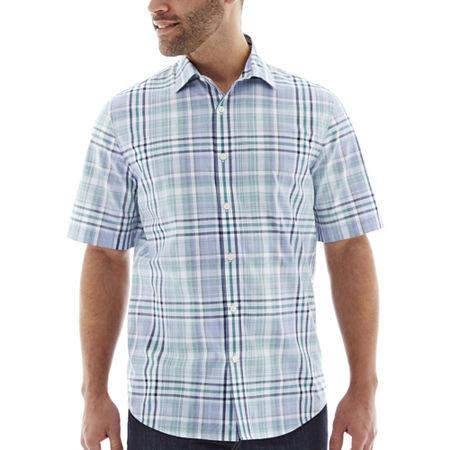 Claiborne Short-sleeve Plaid Woven Shirt