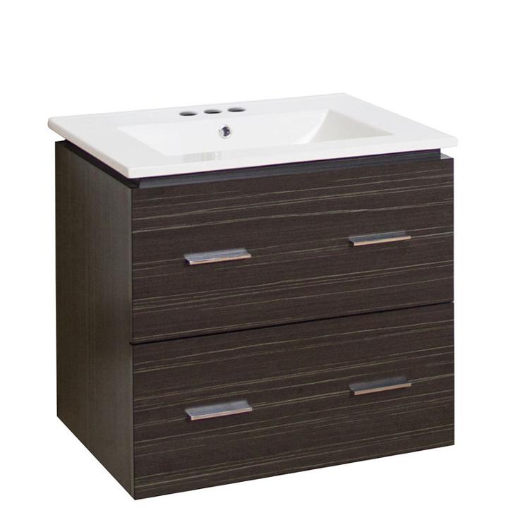 23.75-in. W Wall Mount Dawn Grey Vanity Set For 3h4-in. Drilling