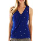 Worthington Sleeveless Beaded Crossover Blouse - Tall