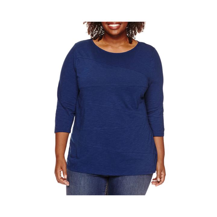 St. John's Bay 3/4-sleeve Tee