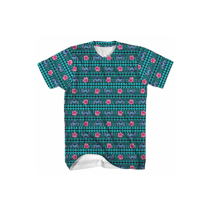 Short-sleeve Tribal Lilo And Stitch Tee