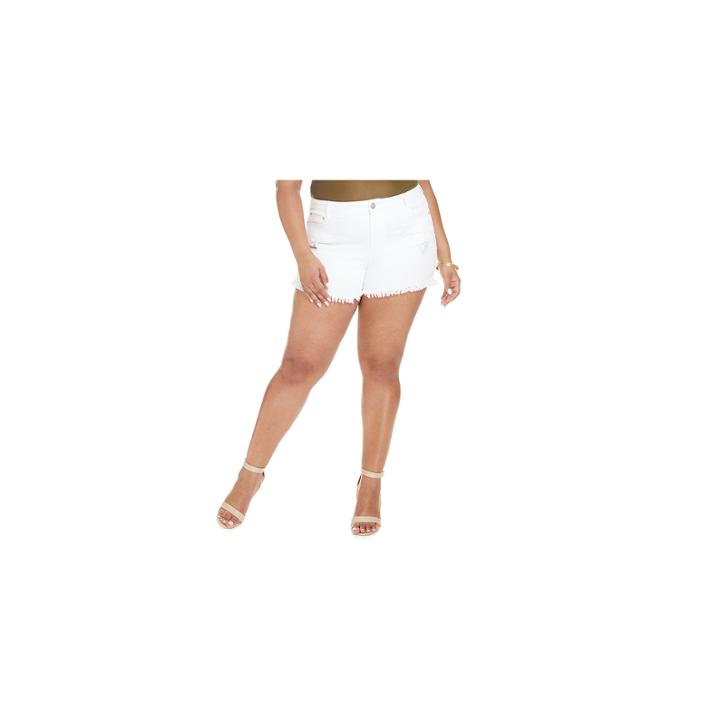 Fashion To Figure La Isla White Fringe Shorts-plus