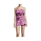 Decree Strapless Ruffle-front Romper