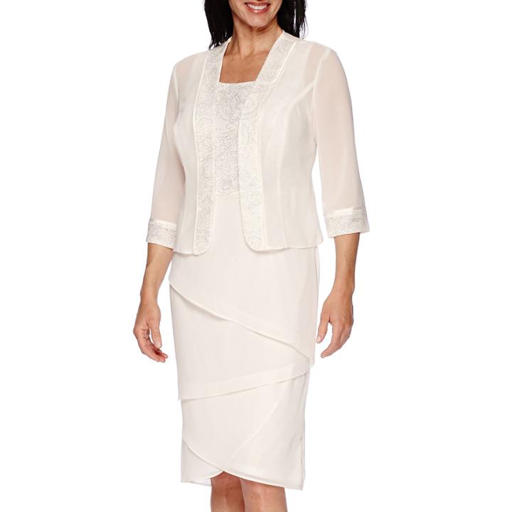 Maya Brooke Glitter Bolero Jacket Dress