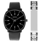 Geneva Mens Black 2-pc. Watch Boxed Set-62199