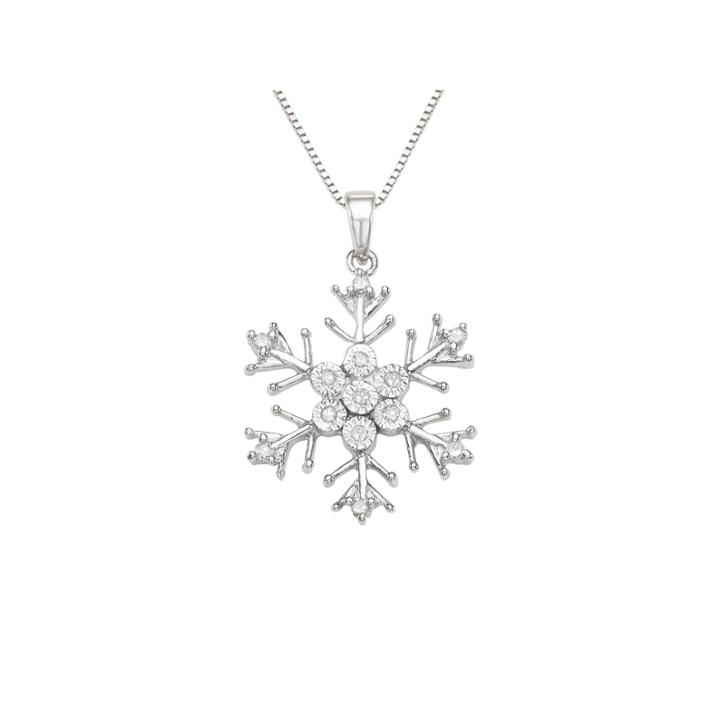Womens 1/10 Ct. T.w. White Diamond Sterling Silver Pendant Necklace