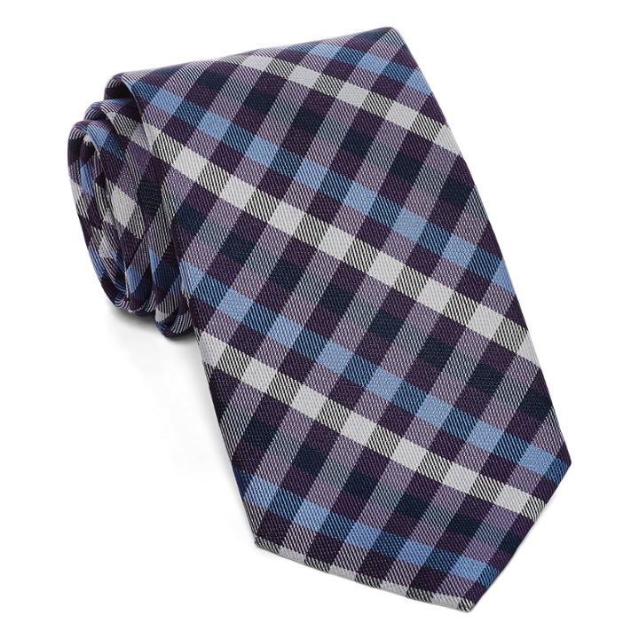 U.s. Polo Assn. White Check Silk Tie