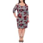 Bold Elements 3/4 Sleeve Cut Outs Bodycon Dress-plus