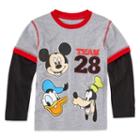 Okie Dokie Mickey Long-sleeve Team 28 T-shirt - Preschool 4-7