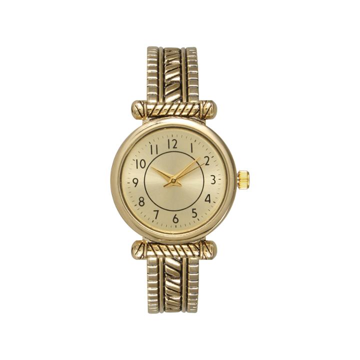 Olivia Pratt Womens Gold Tone Bangle Watch-15785