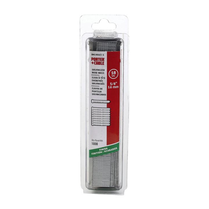 Porter Cable Pbn18063-1 5/8 18 Gauge Brad Nails 1;000 Count