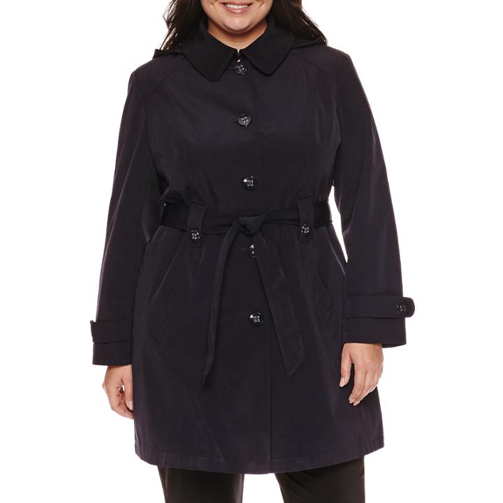 Gallery Hooded Belted Raincoat