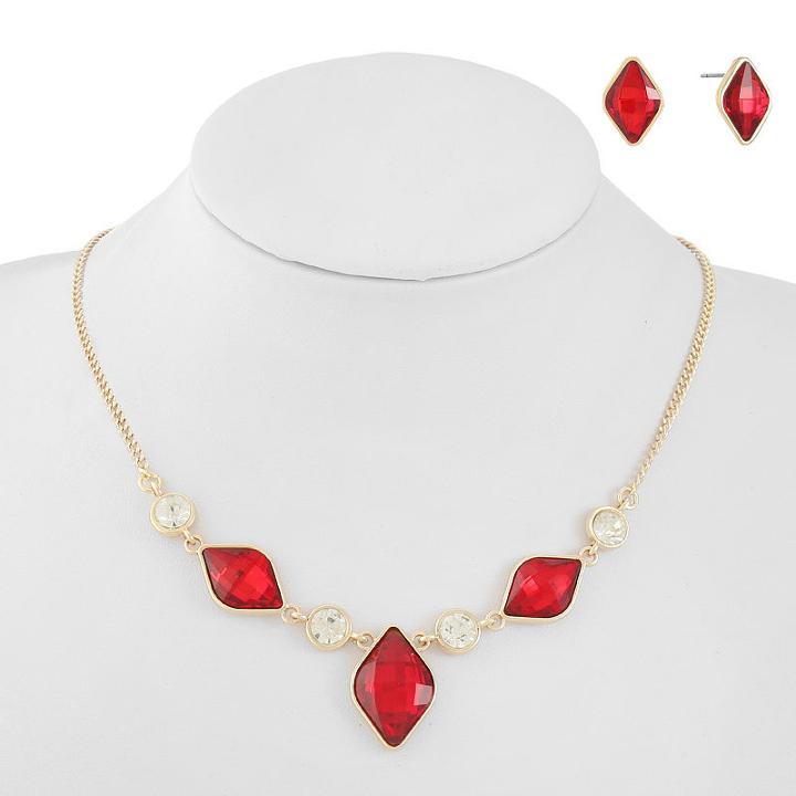 Monet Jewelry Womens 2-pack Red Jewelry Set