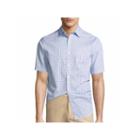 Claiborne Button-front Short Sleeve Pattern Woven