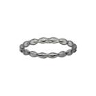 Personally Stackable Black Sterling Silver Rice Bead Ring