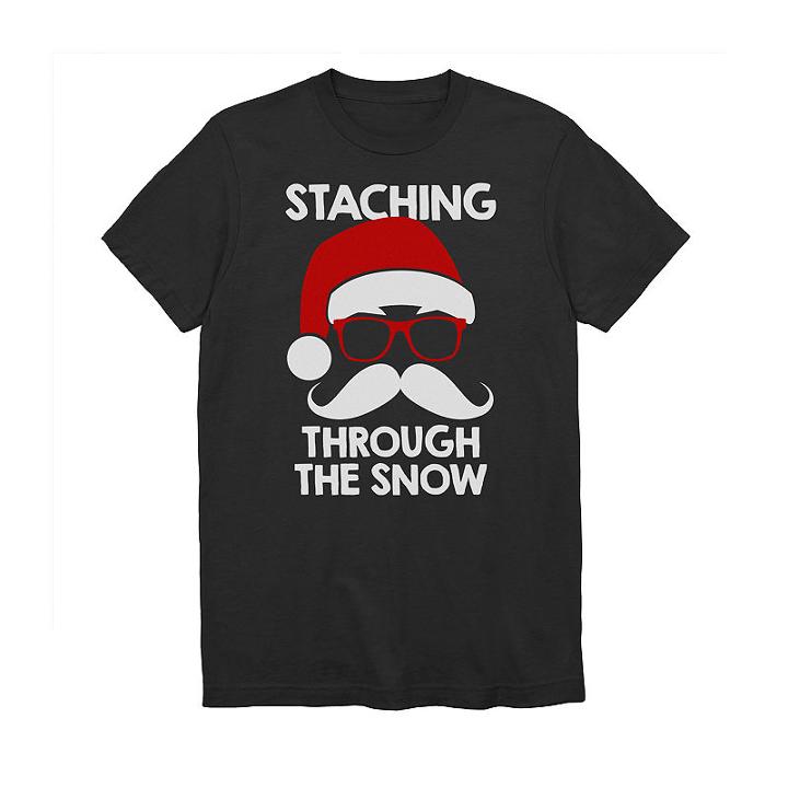 Staching Through The Snow Snow Short Sleeve Graphic T-shirt-big And Tall