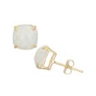 Lab Created White Opal 6mm Stud Earrings