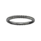 Personally Stackable Black Sterling Silver Stackable 3.5mm Twisted Ring