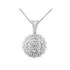 Diamond Blossom Womens 3/8 Ct. T.w. White Diamond 14k Gold Pendant Necklace