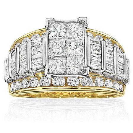 3 Ct. T.w. Diamond Multi-stone Engagement Ring