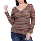 24/7 Comfort Apparel Mvp Striped Tunic Top Plus