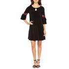 Alyx 3/4 Bell Sleeve Embroidered Shift Dress