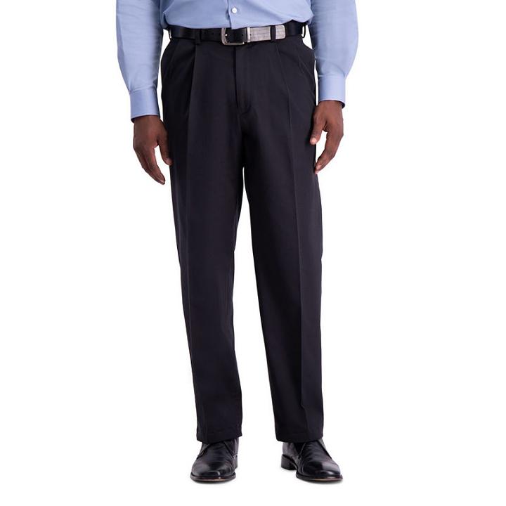 Haggar W2w Pro Plt Relax Fit Relaxed Fit Pleated Pants