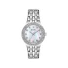 Bulova Swarovski Crystal Womens Silver Tone 2-pc. Watch Boxed Set-96x144