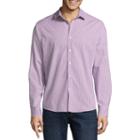 Claiborne Long Sleeve Grid Button-front Shirt