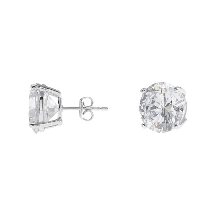 Cz By Kenneth Jay Lane Silver-plated Stud Earrings 10mm