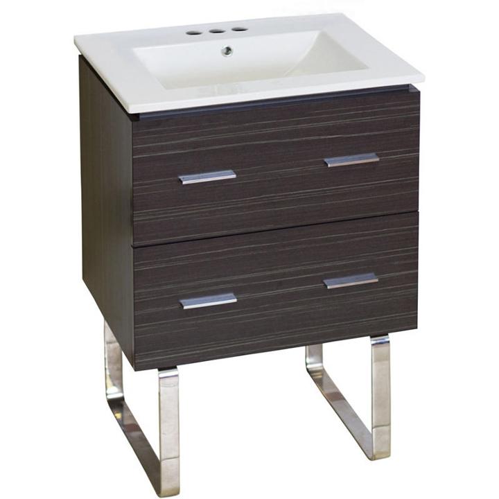 23.75-in. W Floor Mount Dawn Grey Vanity Set For 3h4-in. Drilling