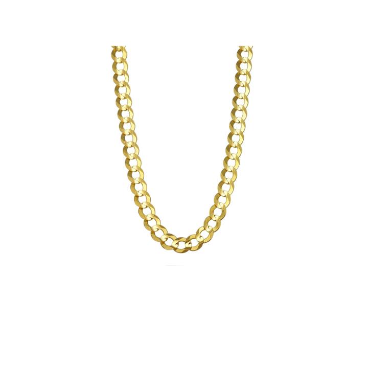 14k Yellow Gold 7mm Curb Necklace 22