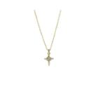 1928 Religious Jewelry Womens Clear 14k Gold Over Brass Pendant Necklace