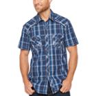 Ely 1878 Short Sleeve Plaid Snap Front Western Shirt
