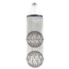 Saturn Collection 9 Light 2-tier Chrome Finish Andclear Crystal Galaxy Chandelier