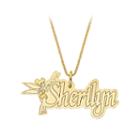 Disney Personalized Tinker Bell 15x31mm Name Necklace