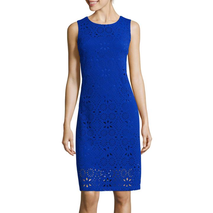 Worthington Sleeveless Laser Cutout A-line Dress