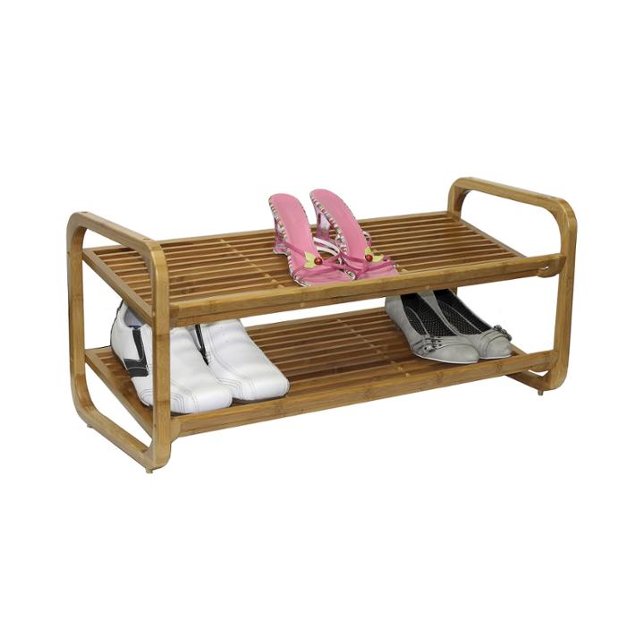 Oceanstar 2-tier Bamboo Shoe Rack