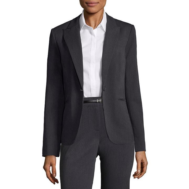 Liz Claiborne Collarless Jacket - Tall