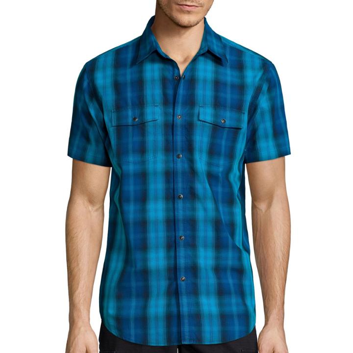 Jf J. Ferrar Short-sleeve Woven Slim-fit Shirt
